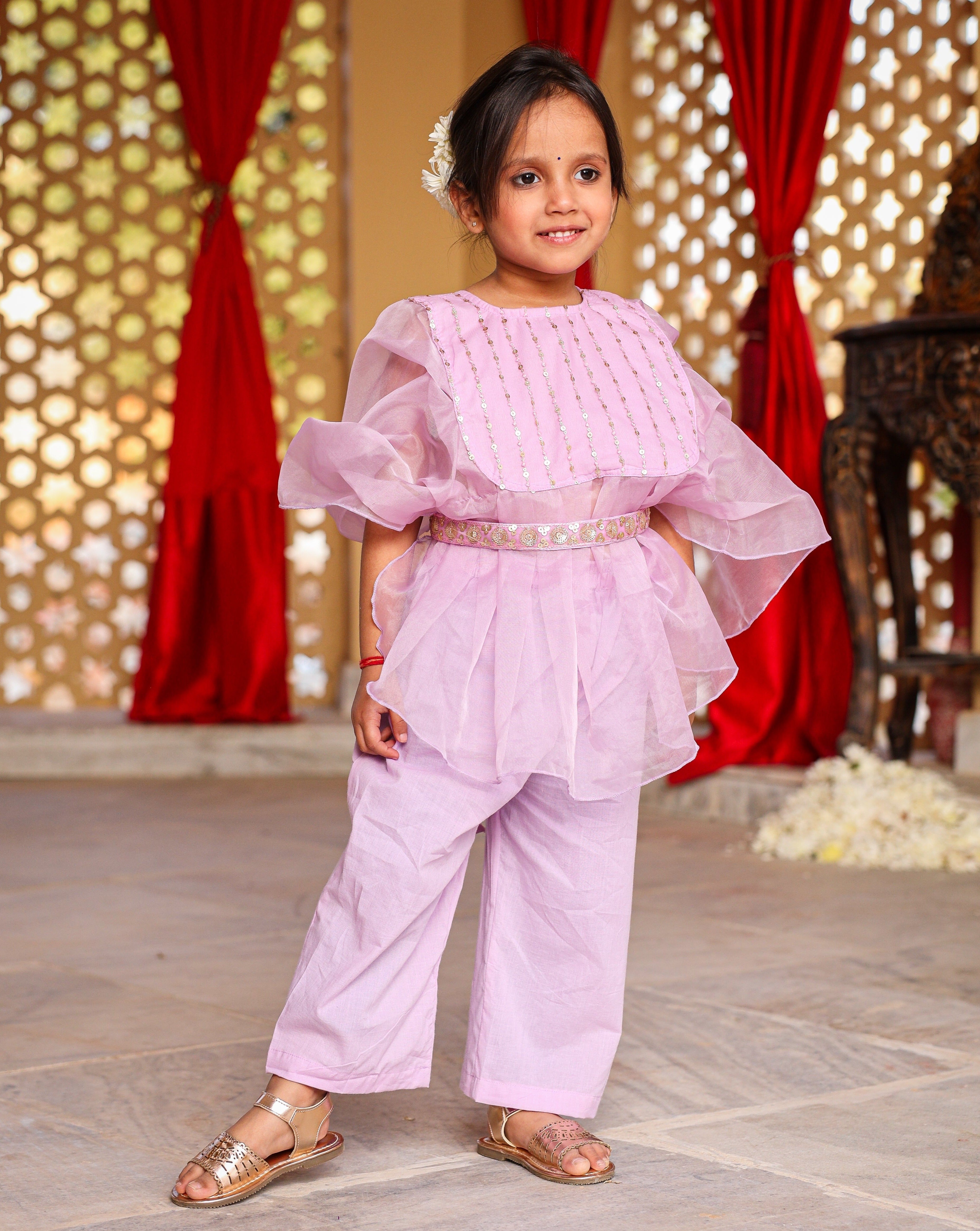 Kids Sunshine Sequin Kaftan Set