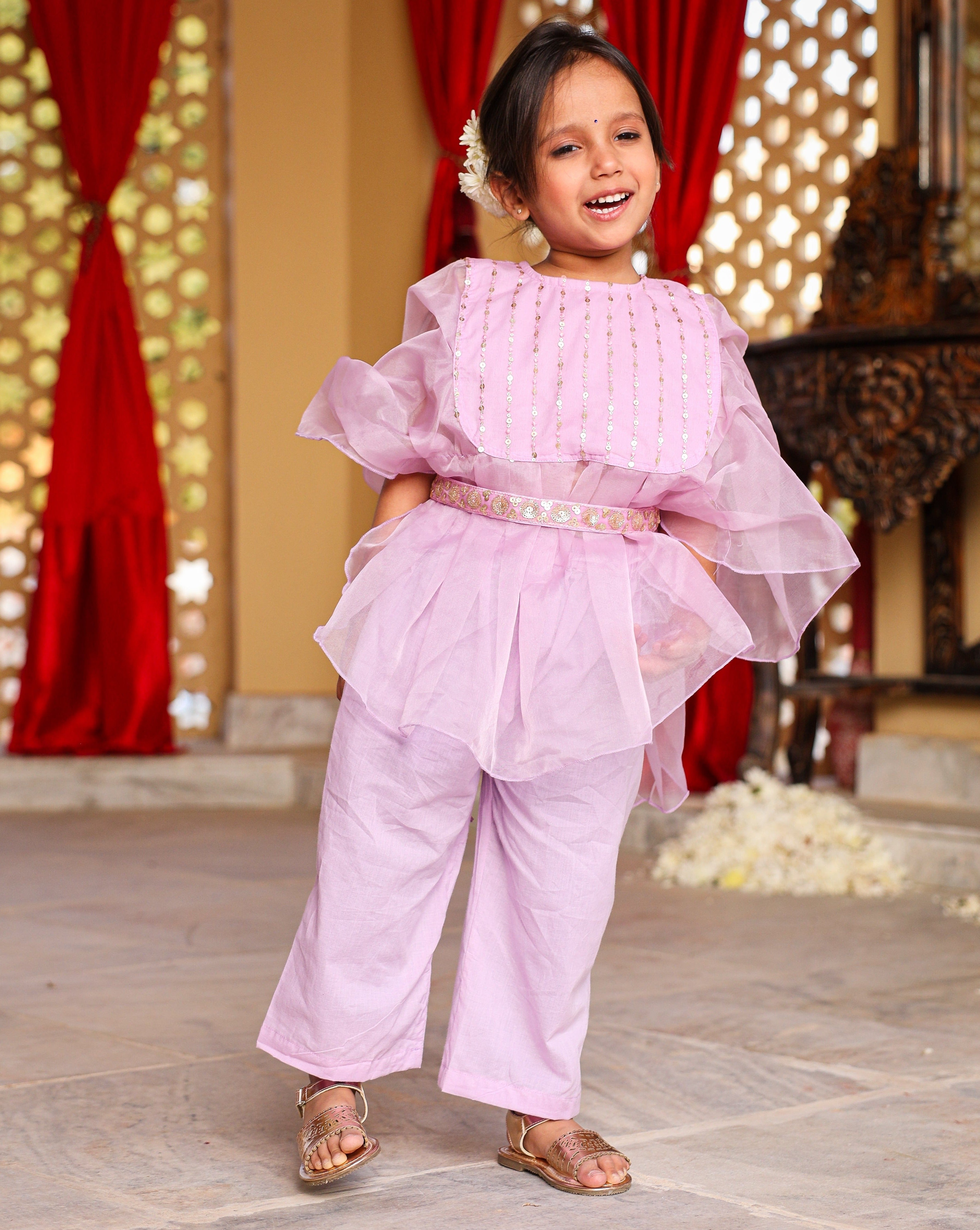 Kids Sunshine Sequin Kaftan Set