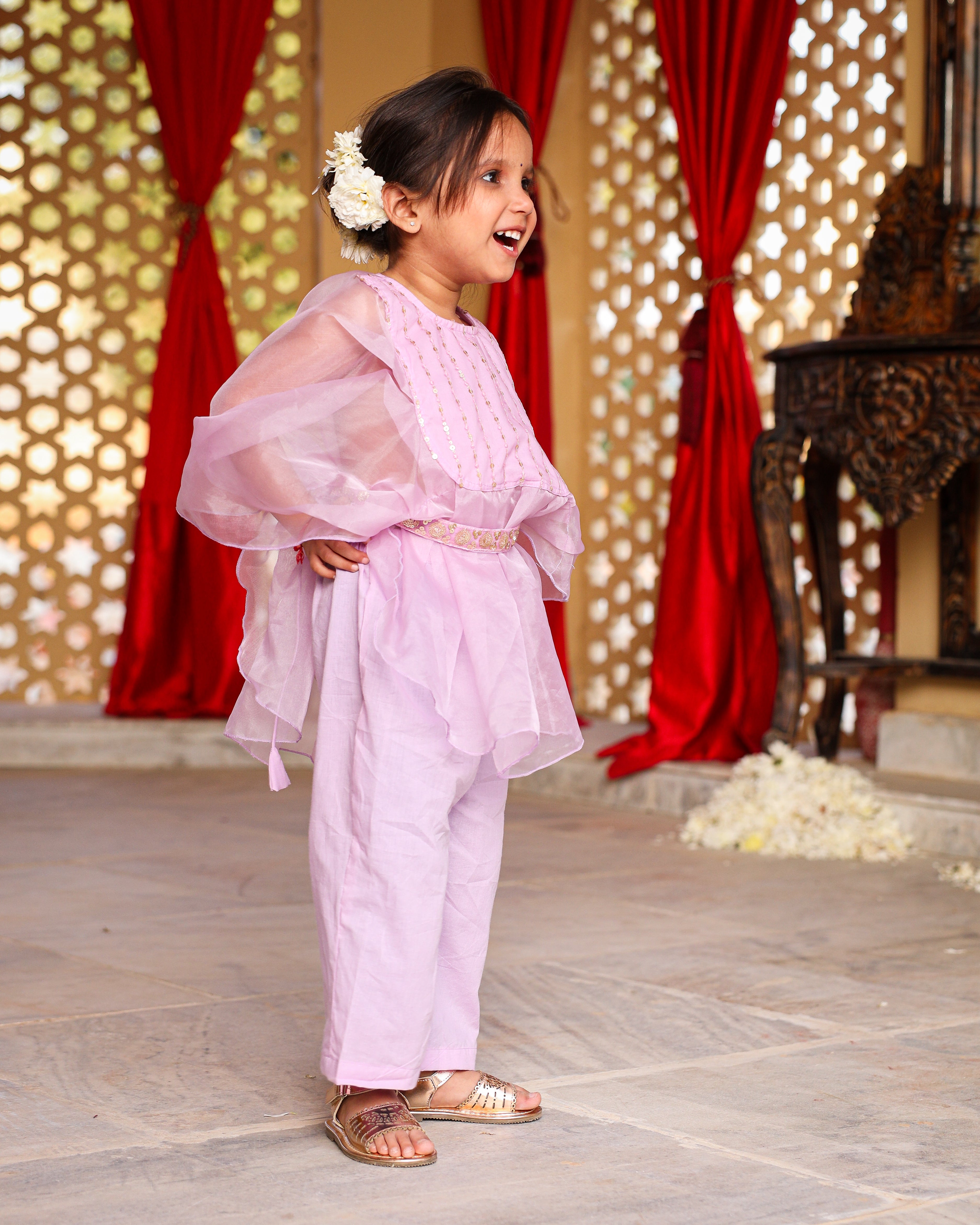 Kids Sunshine Sequin Kaftan Set