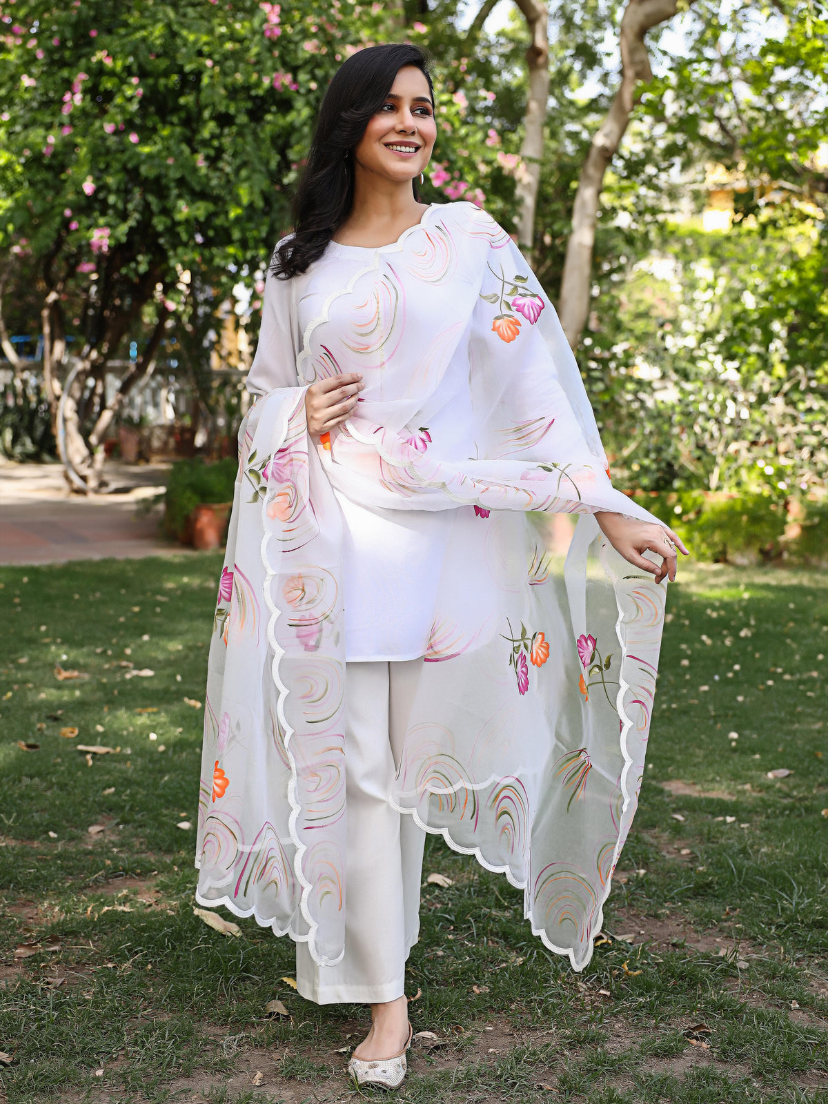 Doughy White Kurta Set