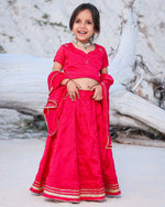 Kids Pink Rosy Lehenga Choli