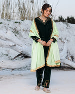 Laira Green Velvet Suit Set