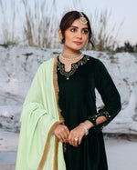Laira Green Velvet Suit Set