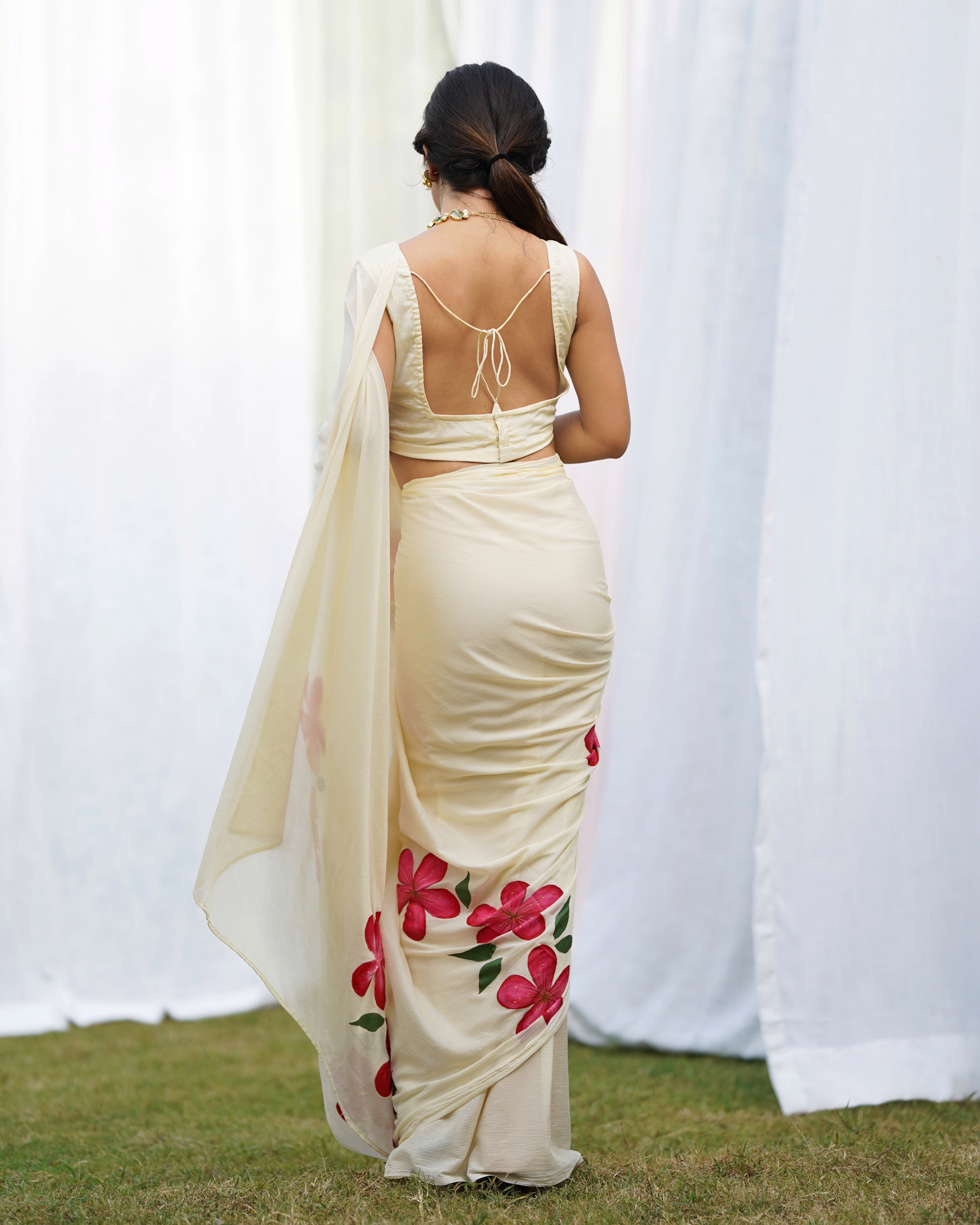 Apsara Handpainted Draped Saree