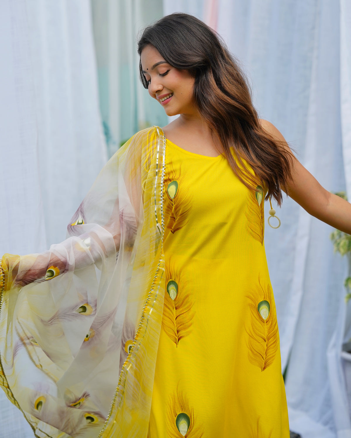 Yellow Morpankh Suit Set