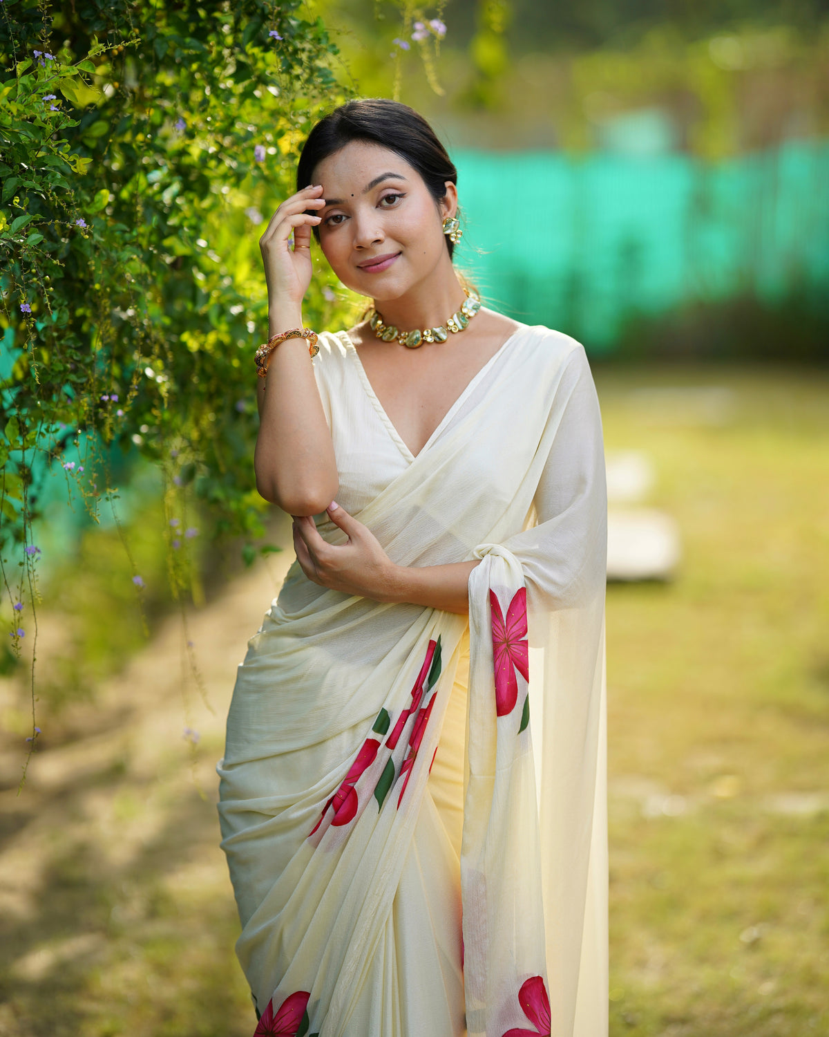 Apsara Handpainted Draped Saree