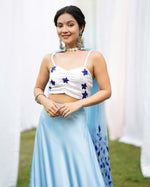 Amaira Handpainted Satin Lehenga Set