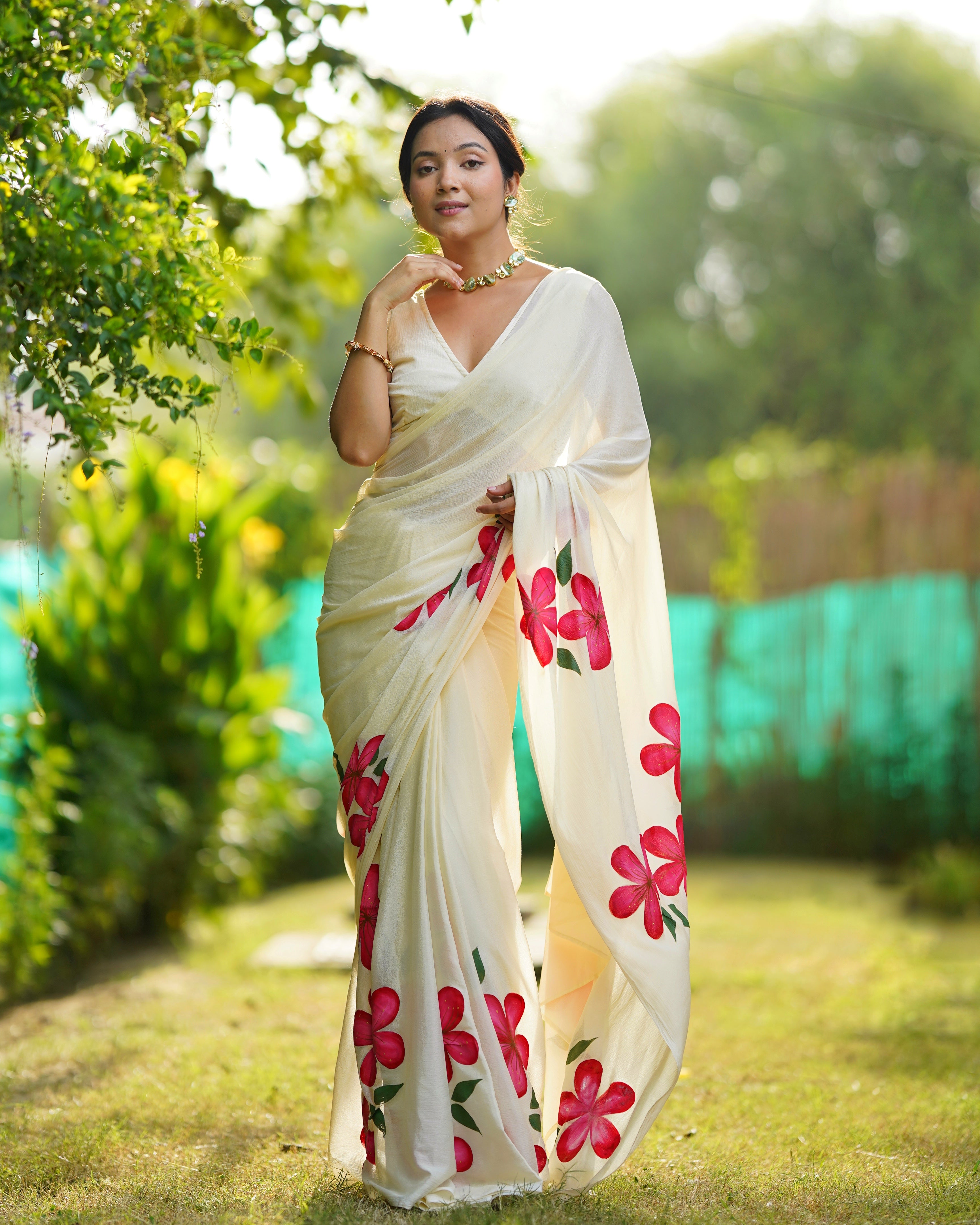 Apsara Handpainted Draped Saree