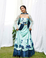 Rohini Handpainted Satin Lehenga Set