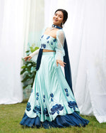 Rohini Handpainted Satin Lehenga Set