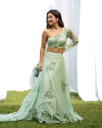 Raina Handpainted Organza Lehenga Set