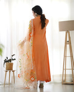 Uma Orange Handpainted Suit Set