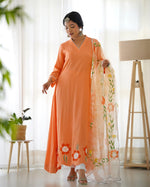 Uma Orange Handpainted Suit Set
