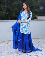 AZURE BLUE SKIRT DRESS