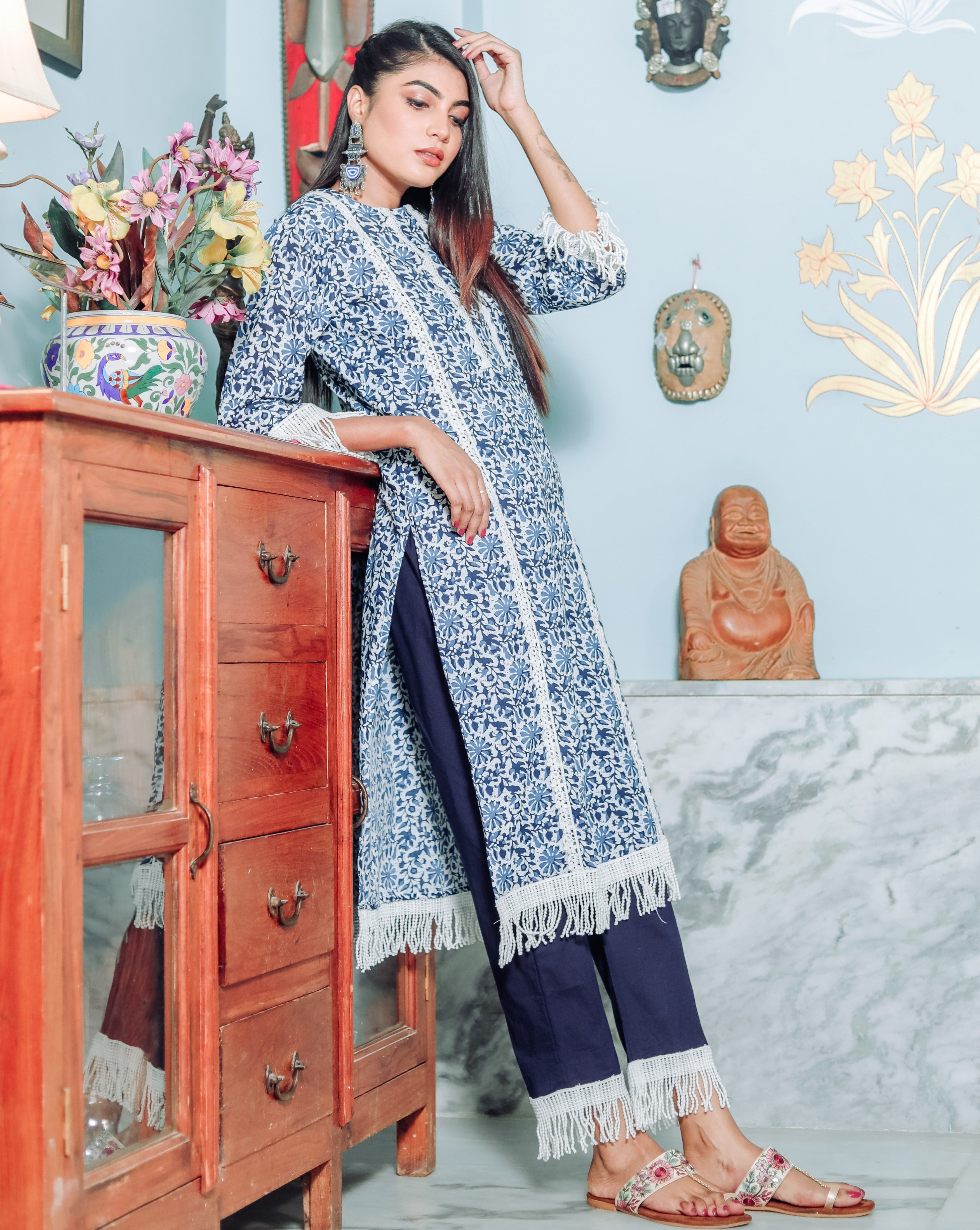 Denim Blue Kurta Set