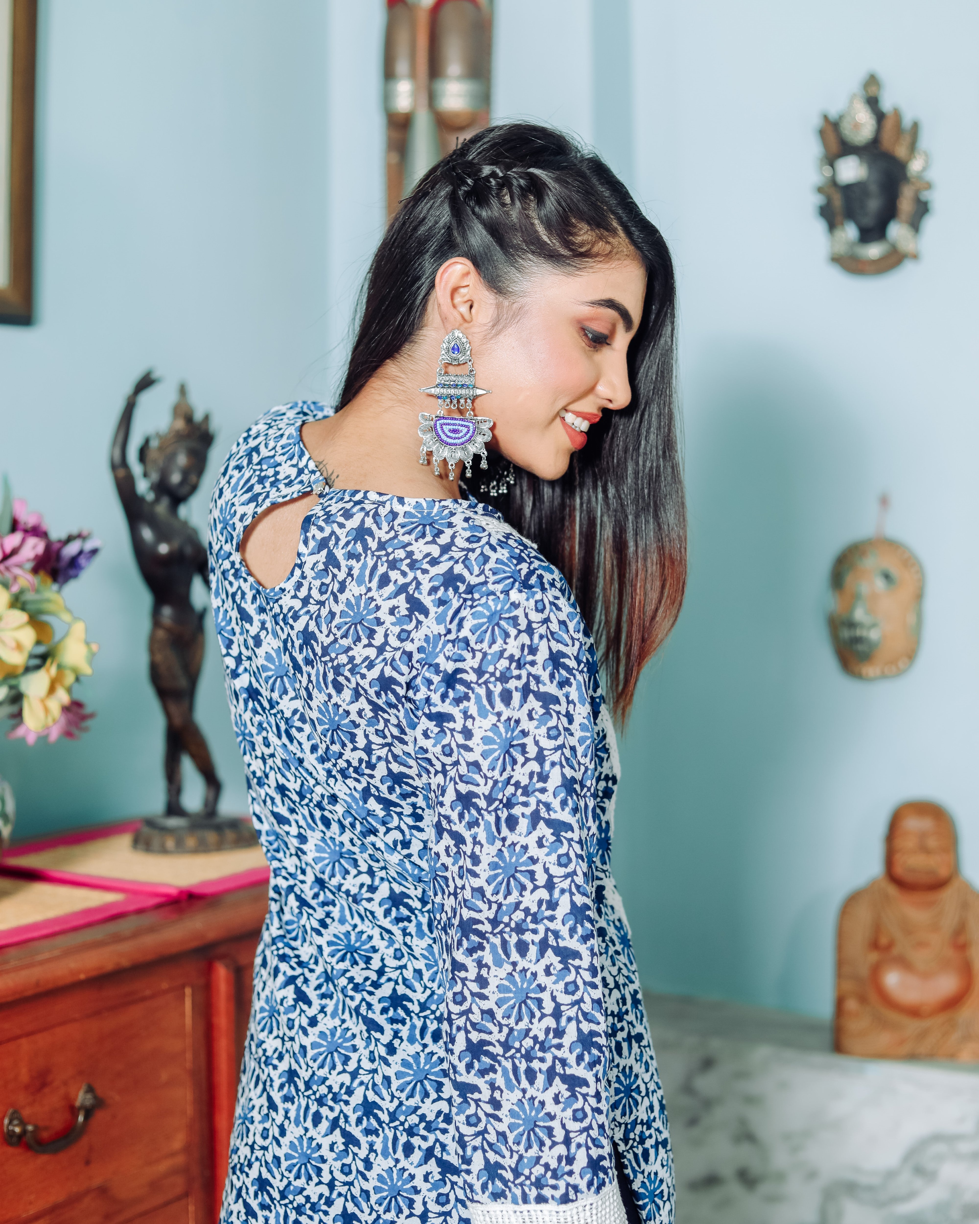 Denim Blue Kurta Set