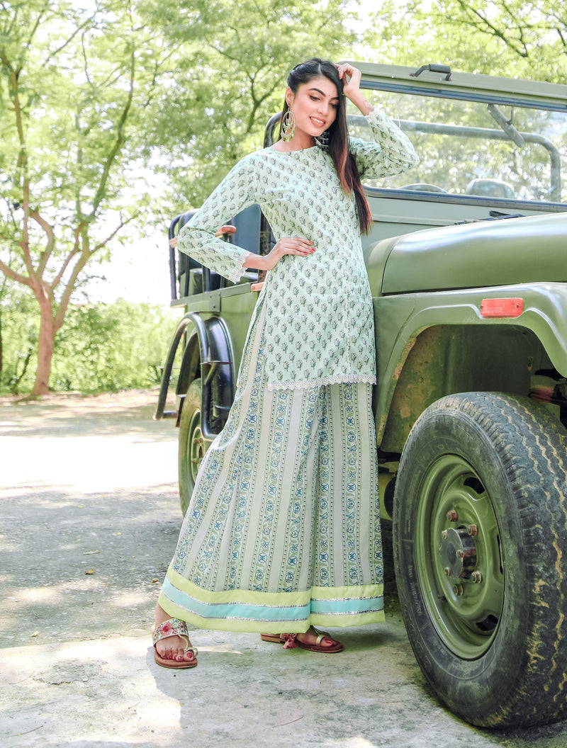 Pista Green Kurta Set