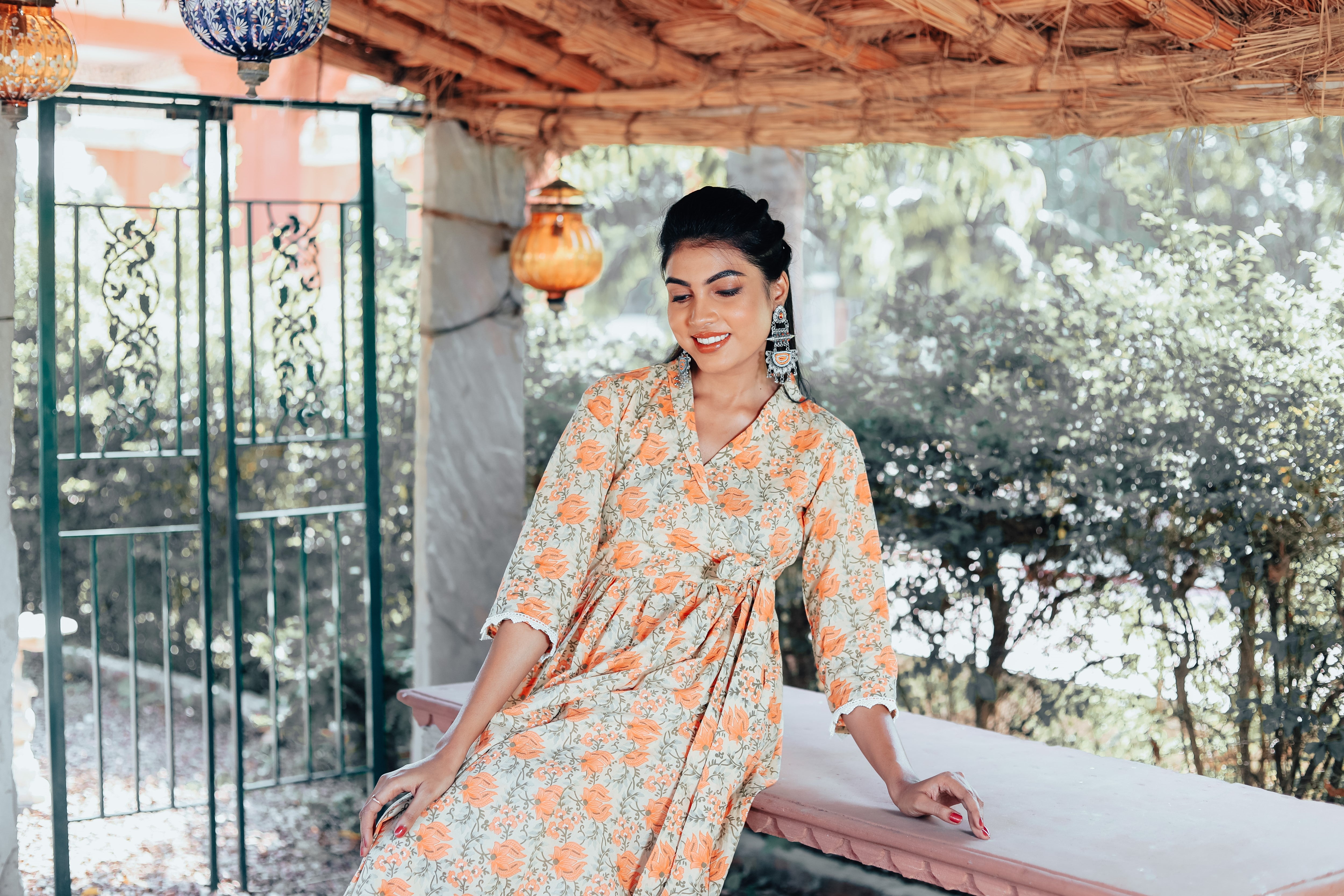 Flora Orange Kurta Set