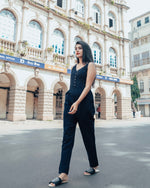 Royal blue jump suit