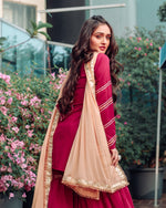 Wine Maroon Suit Set