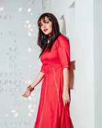 Coral Red Suit Set