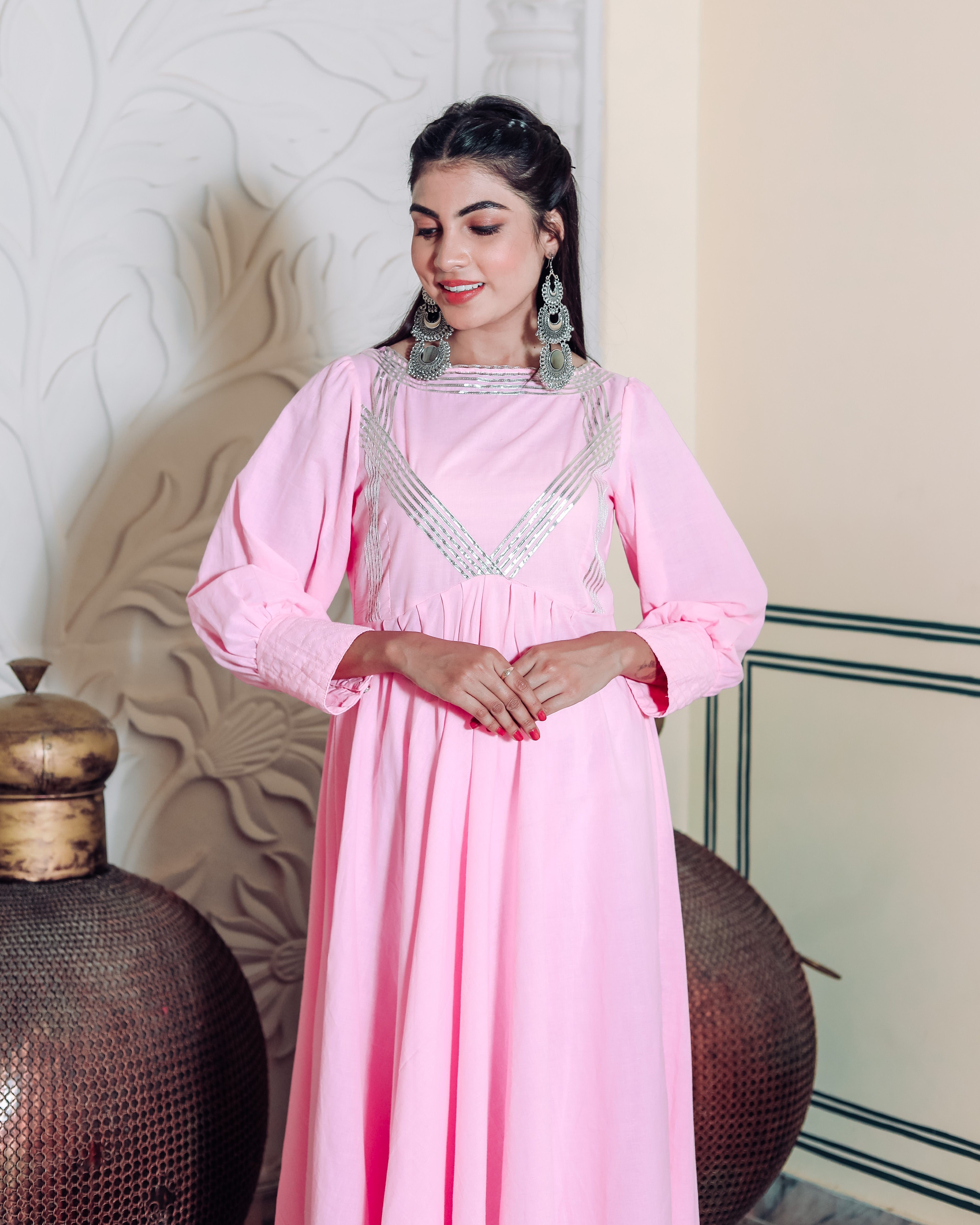 French Rose Pink Kurta Set