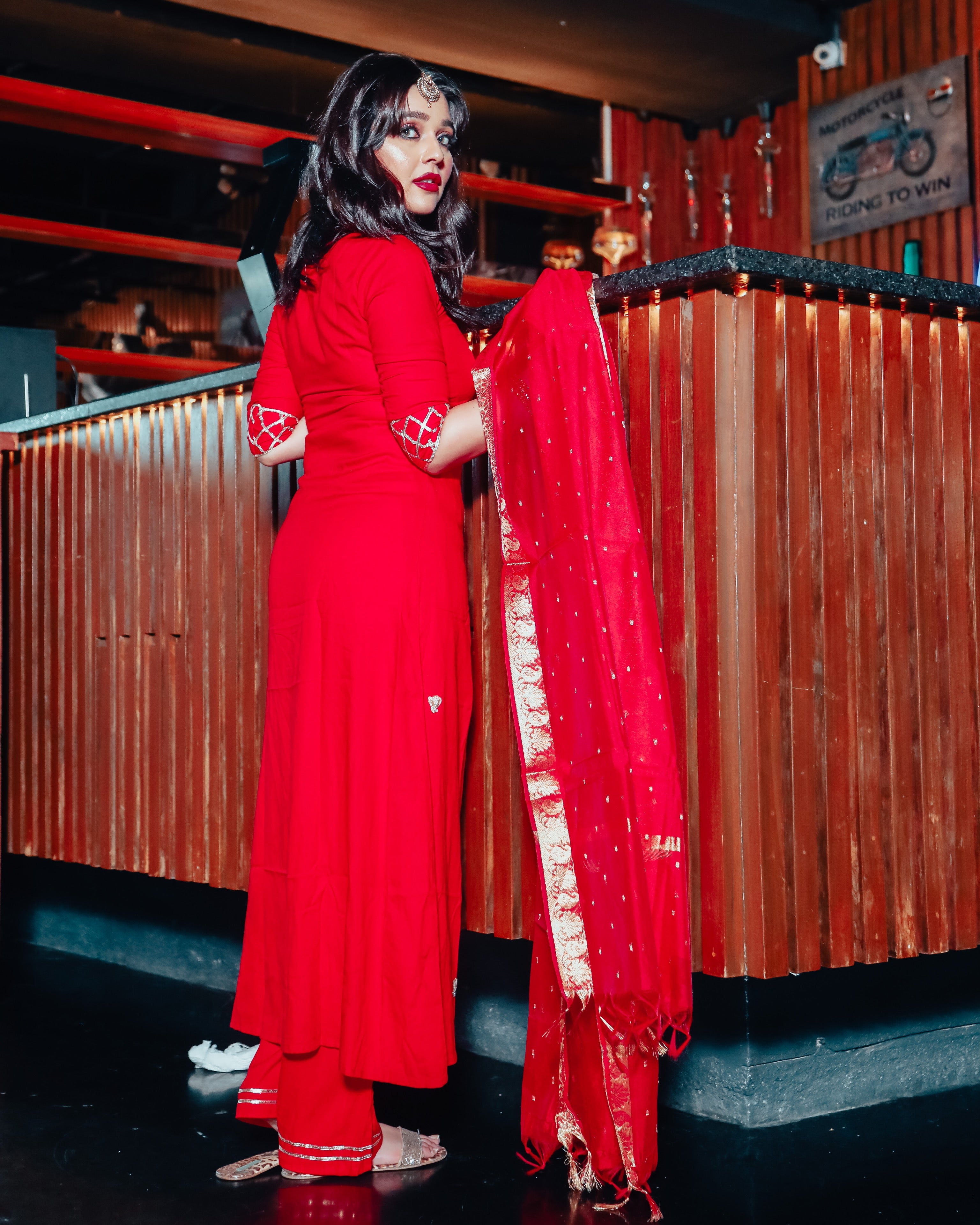 Bright Red Suit Set