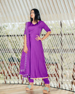 Beautiful violet suit set with Gotta work