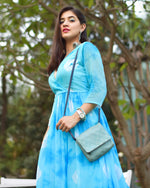 Blue Shade Tie Dye Kurta Set
