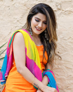 Lavish Orange Fusion Suit Set