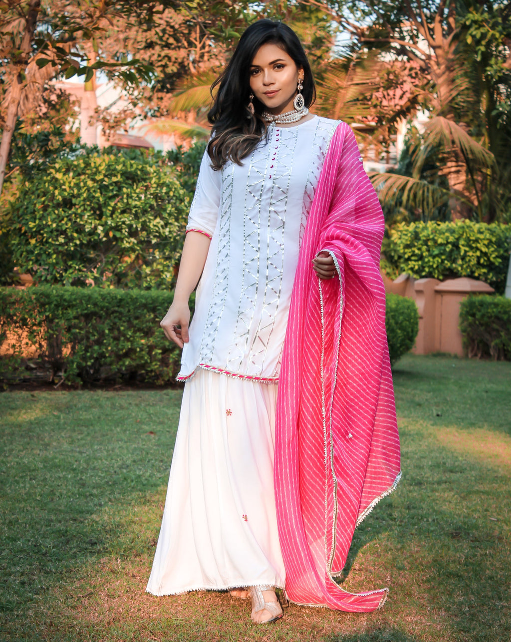 Stunning Blue Gota Work Salwar Suit,Zari Dress Material Online