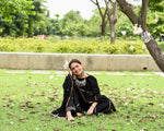 Black Gotta work Suit Set With Heavy Gotta Dupatta