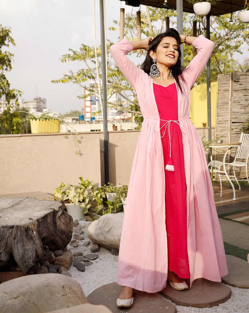 Multi color Indie-leheriya magzi kali jacket and sharara with heritage –  Pallavi Jaipur
