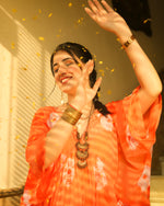 Classic OrangeTie Dye Kaftan Dress