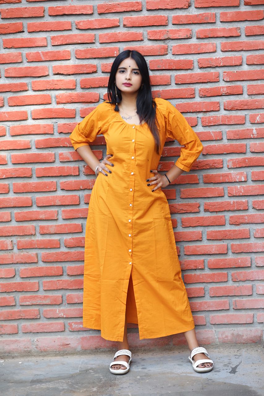 Classy Yellow maxi dress - Thread & Button