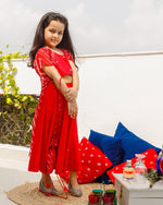 Scarlet Red Kids Skirt Set