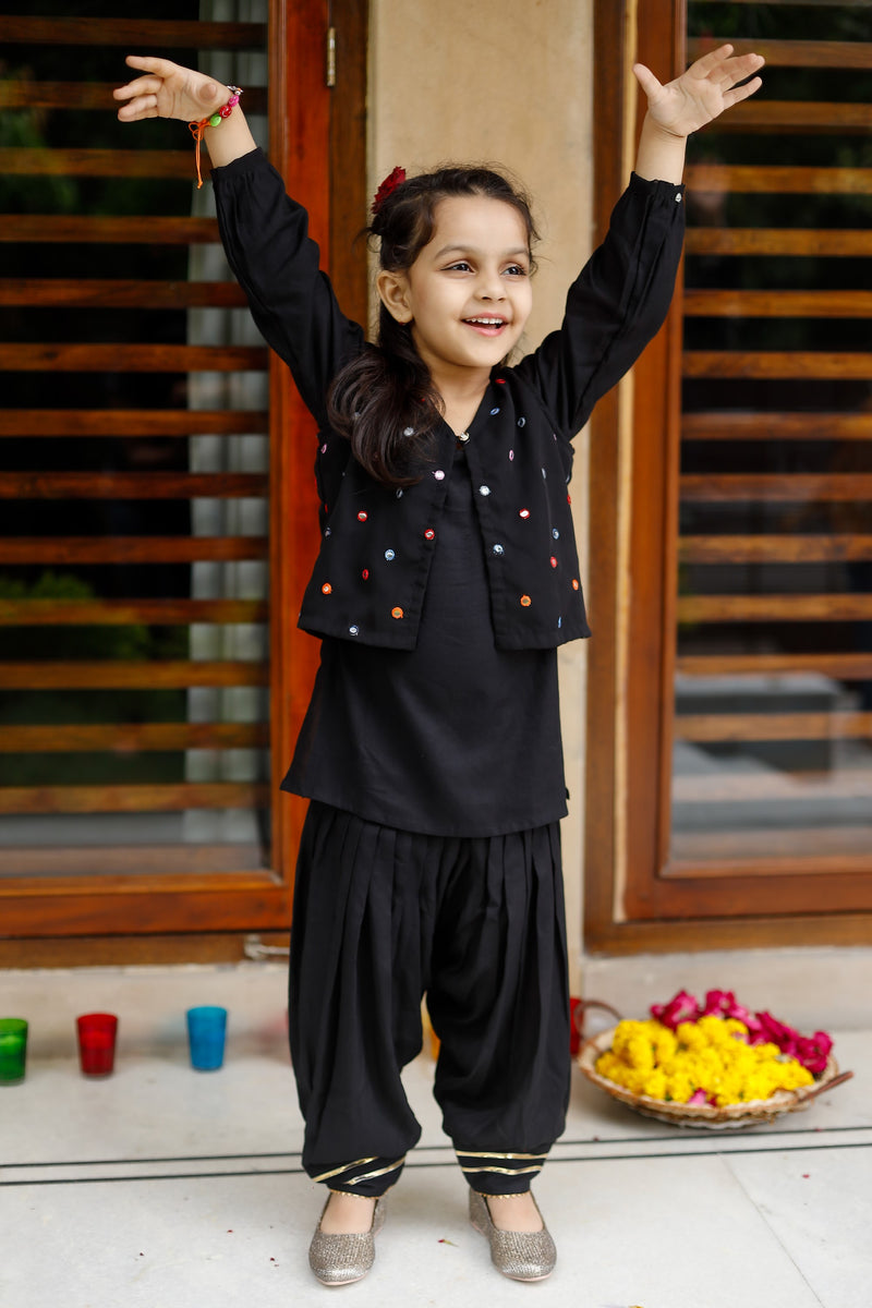 Royal Blue & Cream Patiala Dhoti Salwar Suit for Girls #27792 | Buy Patiala  Salwar Suit Online