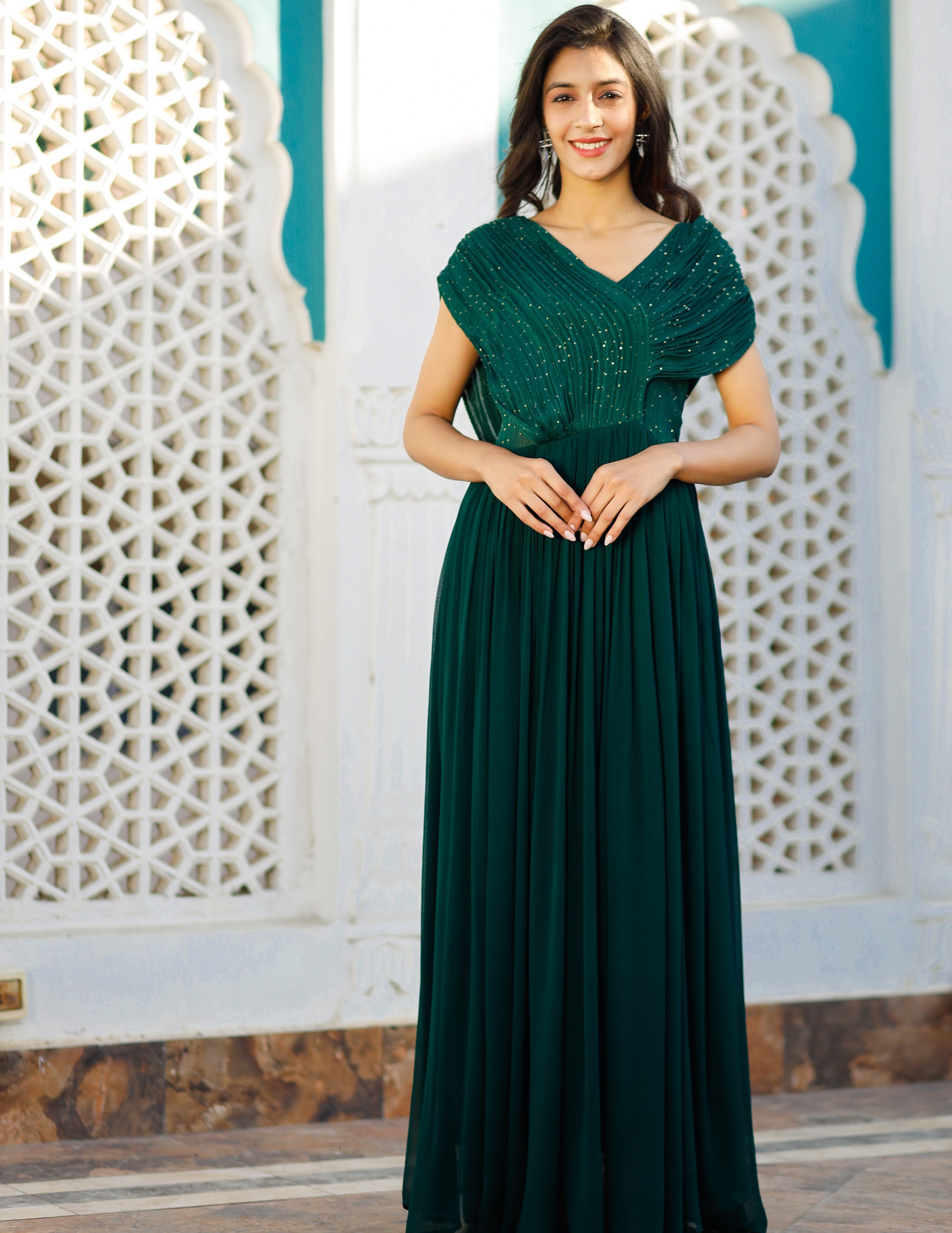 Forest Green sequin Dress