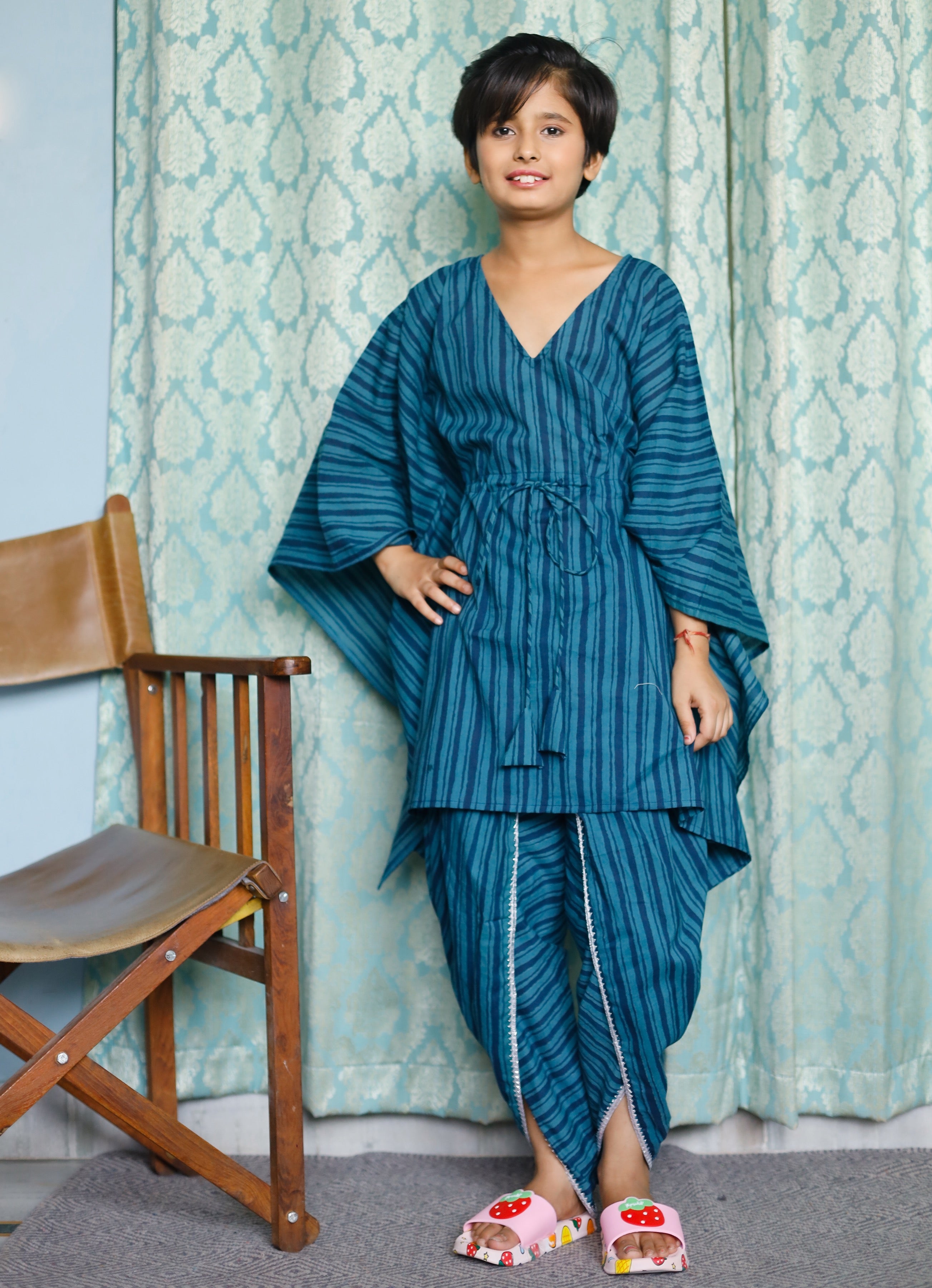 Sophie Blue Kaftan Set