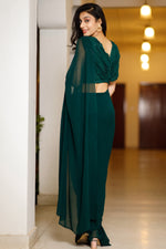 Inayaat green sequin stitched saree