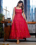 Livia Pink Bandhani Dress