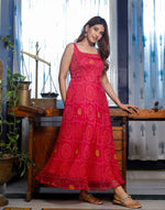 Livia Pink Bandhani Dress