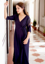 Beautiful blue flared angrakha dress