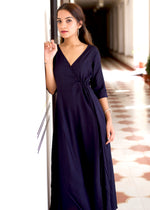 Beautiful blue flared angrakha dress