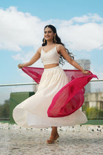 Blush white Lehenga set