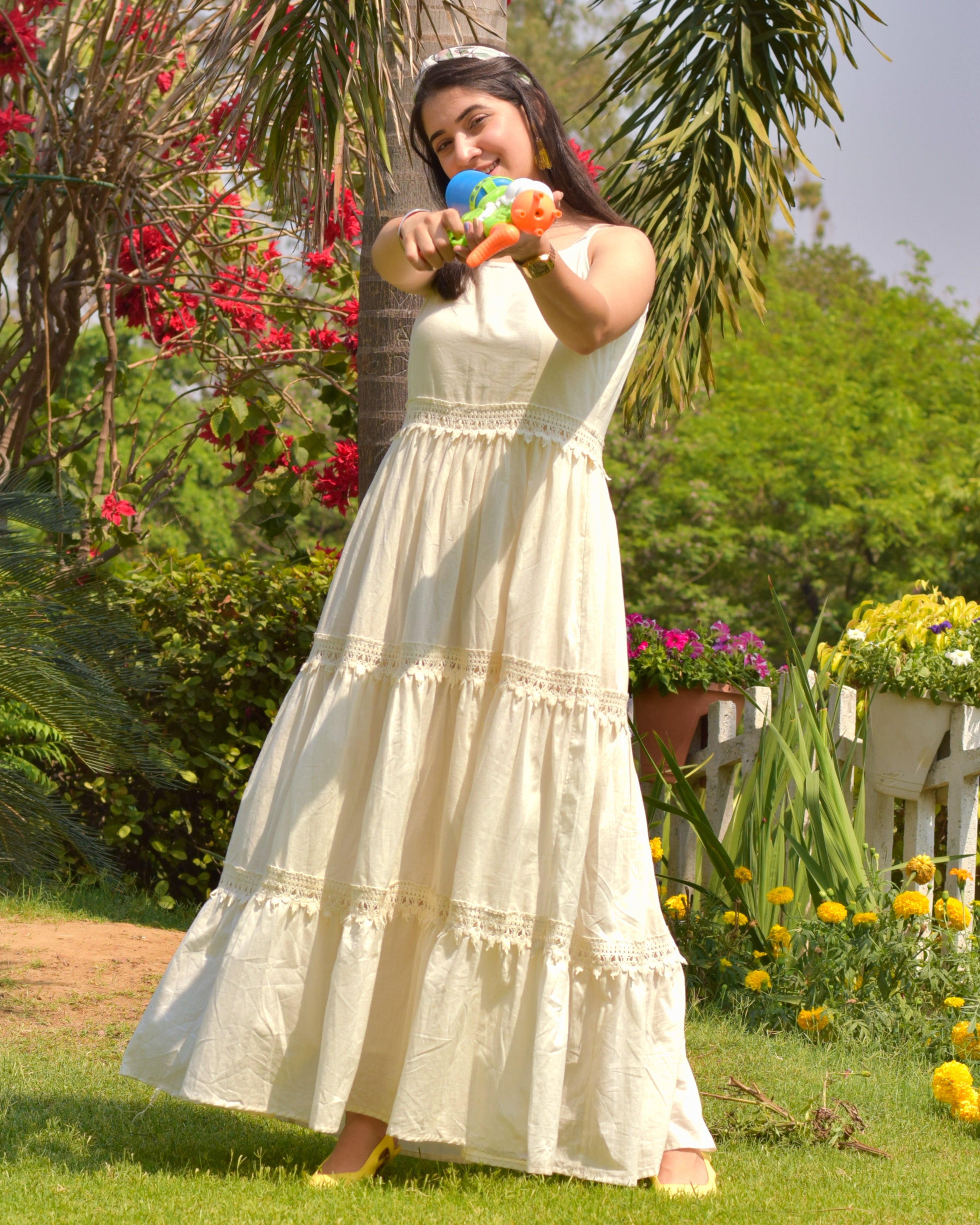 Summer White Cotton Dress