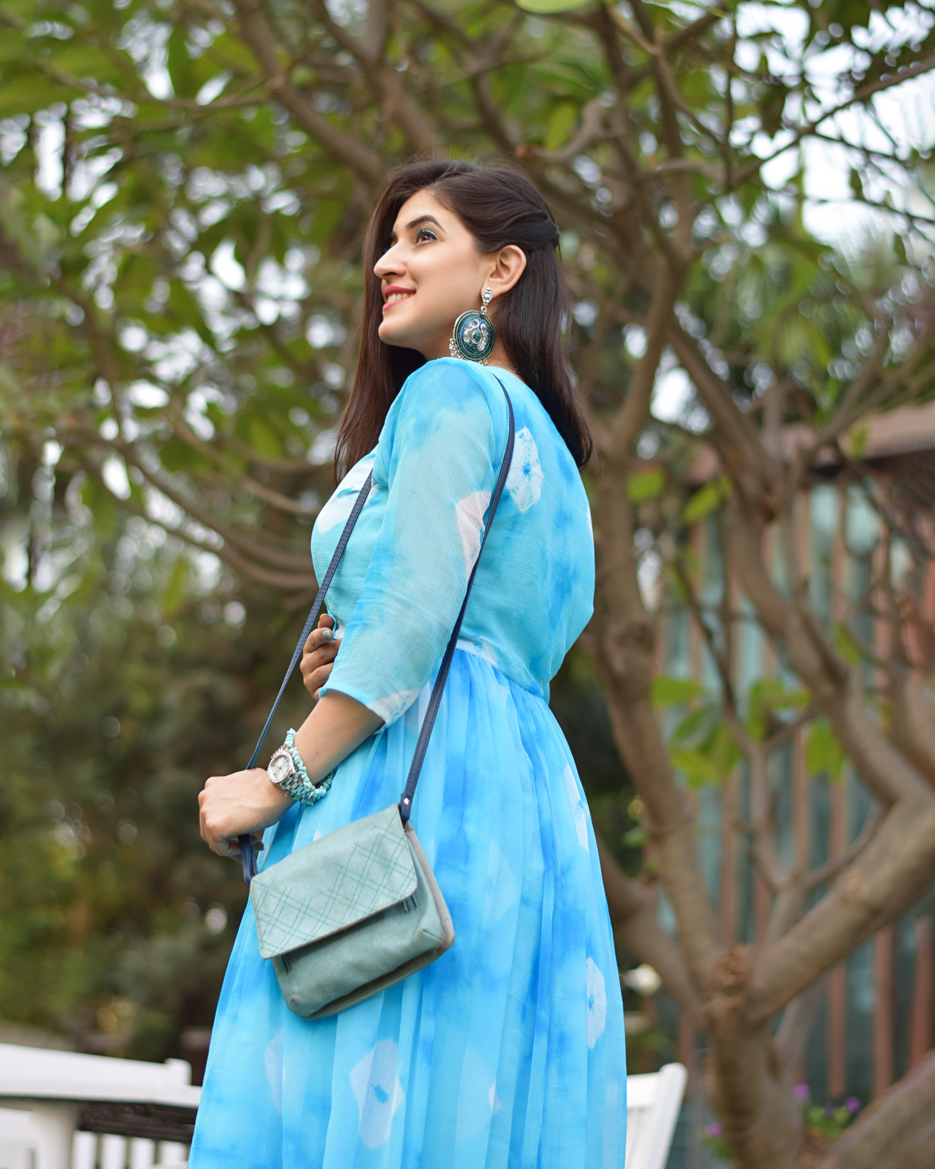 Blue Shade Tie Dye Kurta Set