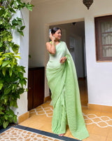 Shyla Green Crush Saree