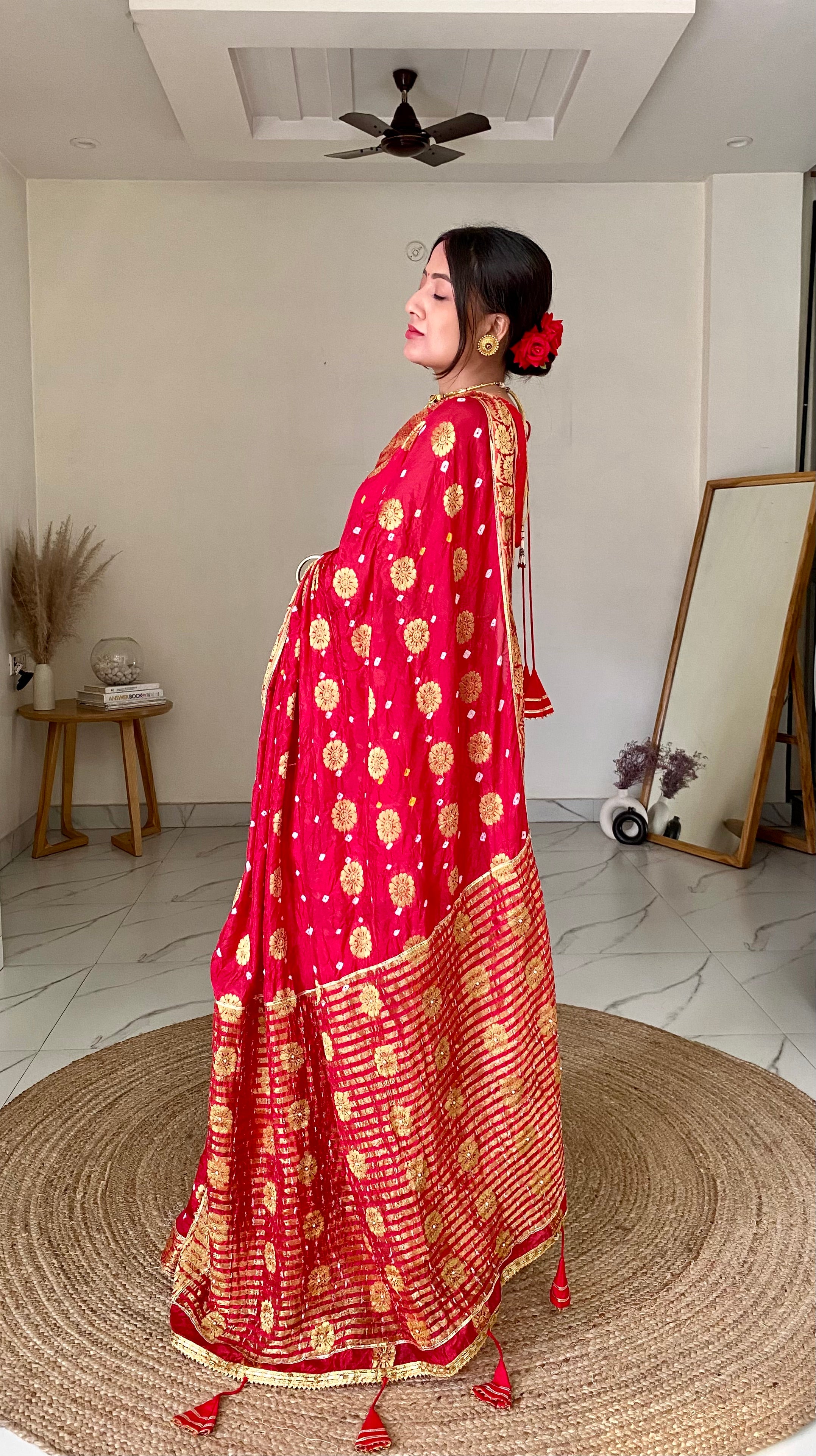 Sara Red Silk Saree