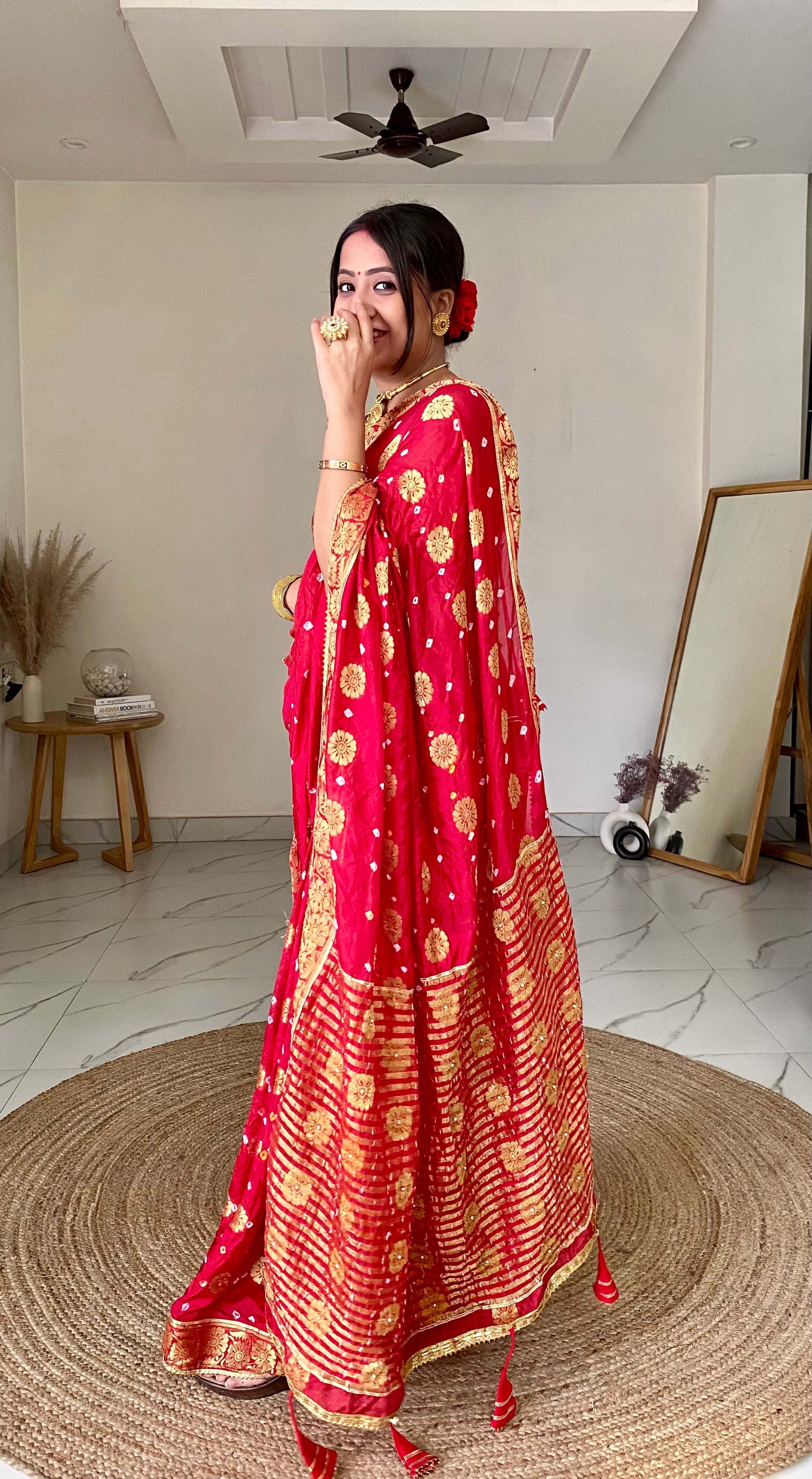 Sara Red Silk Saree